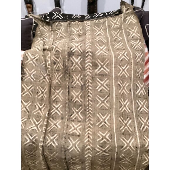 Mud Cloth Textile Authentic Naturally Hand Crafted From Mali 66X42 Inch Vintage - Picture 3 of 3